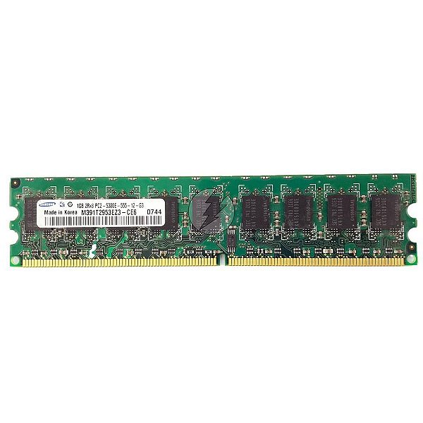 Memória Ram Samsung M391T2953EZ3-CE6: DDR2 1GB, 667 2Rx8 UDIMM
