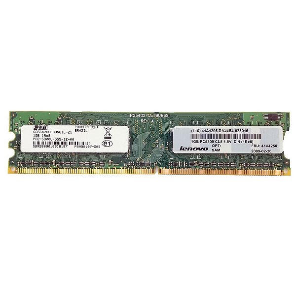 Memória Ram Smart Sg564288fg8n6: DDR2 1GB, 667u, UDIMM