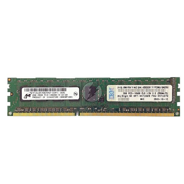 Memória RAM Micron MT18JSF25672A: DDR3, 2GB, 1333, ECC UDIMM