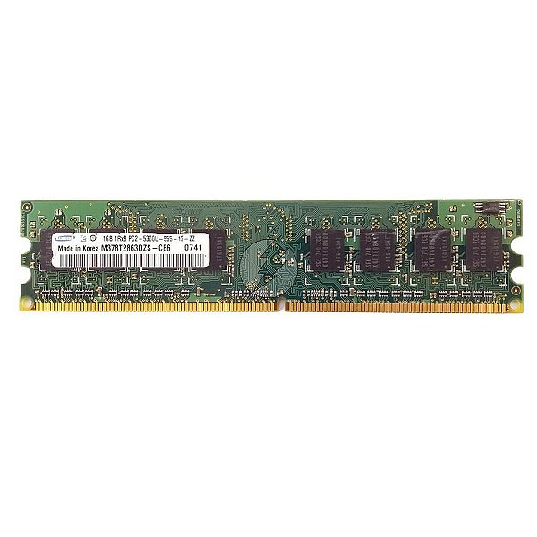 Memória Ram Samsung M378T2863DZS-CE6: DDR2 1GB, 667U, 1Rx8, UDIMM