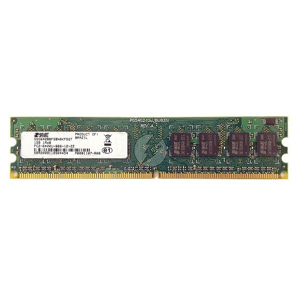 Memória Ram Smart SG564288FG8N6KFSQT: DDR2 1GB, 1Rx8, UDIMM