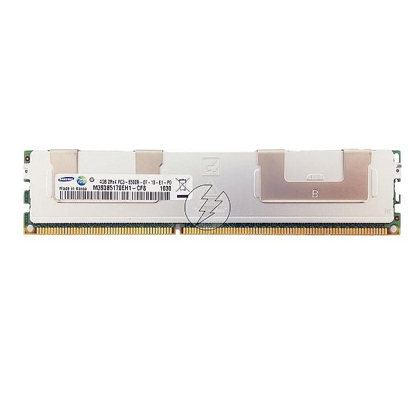Memória RAM Samsung M393B5170EH1-CF8: DDR3, 4GB, 2Rx4, 1066R, RDIMM