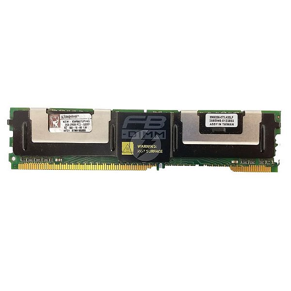 Memória RAM Kingston KTH-XW667LP/4G: DDR2, 2GB, 2Rx8, 667F, FBDIMM