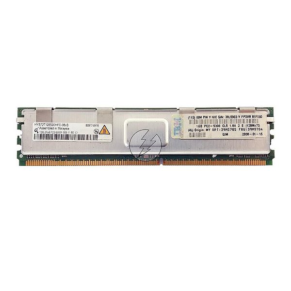Memória RAM Qimonda HYS72T128420HFN-3S-A 398706-051: DDR2, 1GB, 2Rx8, 667F, FBDIMM