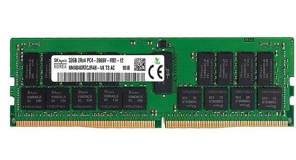 Memória RAM SK hynix HMA84GR7CJR4N-VK 02311WCU: DDR4, 32GB, 2Rx4, 2666V, RDIMM