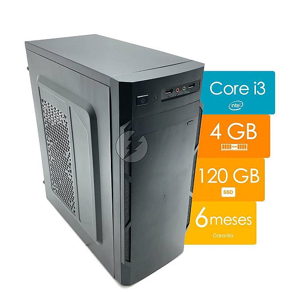 Computador Intel Core i3 3.20Ghz, 4GB, SSD 120GB SATA, com WiFi