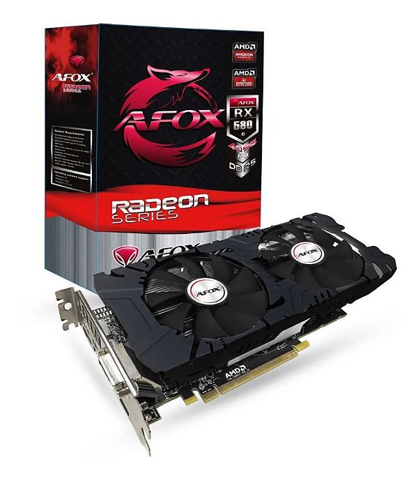 Placa de Vídeo AFOX Radeon RX580: 8GB, GDDR5, 256 bits, 3x DisplayPort, 1x HDMI, 1x DVI