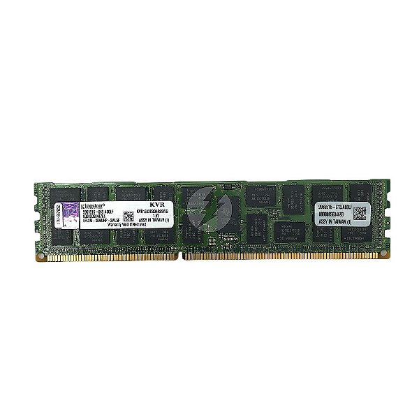 Memória RAM Kingston KVR1333D3D4R9S/8G Chip hynix: DDR3, 8GB, 2Rx4, 1333MHz, 10600R, RDIMM