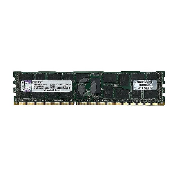 Memória RAM Kingston KTH-PL313LV/8G Chip Elpida: DDR3, 8GB, 2Rx4, 1333MHz, 10600R, RDIMM
