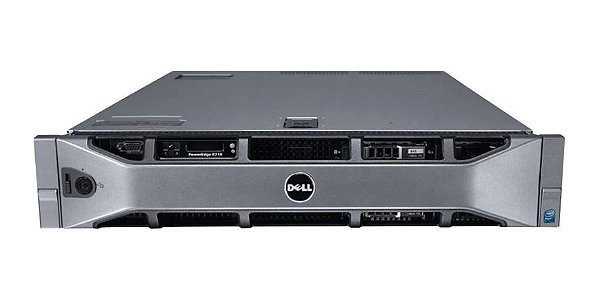 Servidor Dell PowerEdge R710: 2x Xeon 6 core, DDR3 64GB, 2x HD SAS 600GB + Bezel