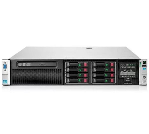 Servidor HP DL380 G8 8 Baias: 2 Xeon 8 core, Ram 64GB, 2x HD SATA 1TB, Placa 2x SFP+ 10Gb