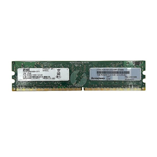 Memória RAM SMART M378T2863QZS-CF7 41A1101 41X1080 540G: DDR2, 1GB, 1Rx8, 800U, UDIMM