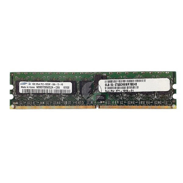 Memória RAM Samsung M393T2950CZA-CE6 371-1919-01: DDR2, 1GB, 1Rx4, 667P, RDIMM