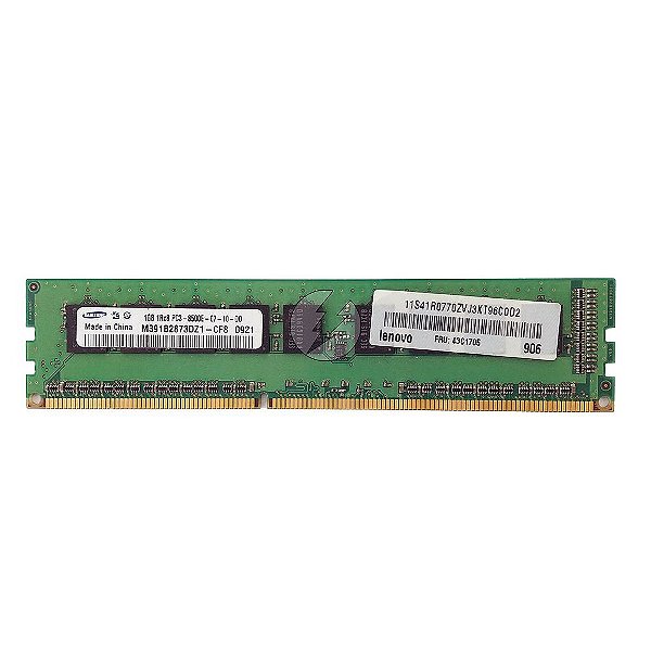 Memória RAM Samsung M391B2873DZ1-CF8 43C1705: DDR3, 1GB, 1Rx8, 1066E, ECC UDIMM