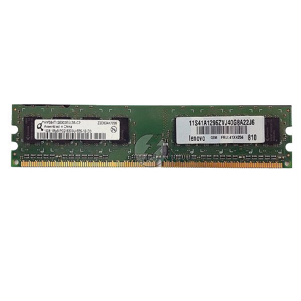 Memória RAM Qimonda HYS64T128000EU-3S-C2 41X4256: DDR2, 1GB, 1Rx8, 667U, UDIMM