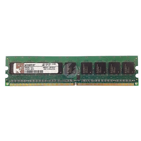 Memória RAM Kingston KW579C-ELC Chip Elpida: DDR2, 1GB, Rx, 800E, ECC UDIMM