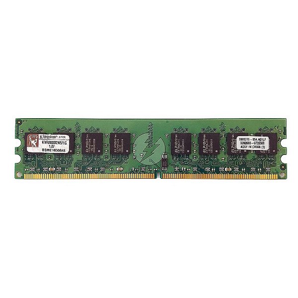 Memória RAM Kingston KVR800D2N5/1G Chip Elpida: DDR2, 1GB, Rx, 800, UDIMM