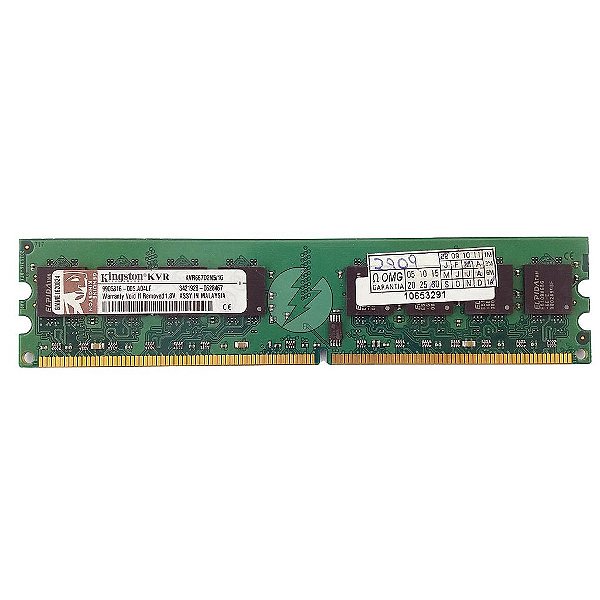 Memória RAM Kingston KVR667D2N5/1G Chip Elpida: DDR2, 1GB, 667, UDIMM