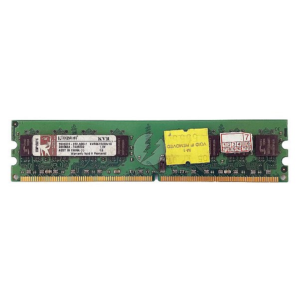Memória RAM Kingston KVR667D2N5/1G Chip Promos: DDR2, 1GB, 667, UDIMM