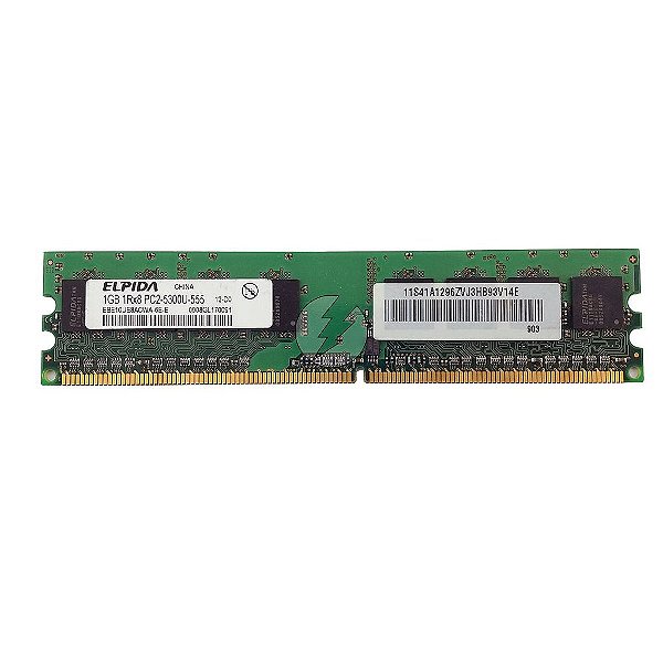 Memória RAM Elpida EBE10UE8ACWA-6E-E: DDR2, 1GB, 1Rx8, 667U, UDIMM