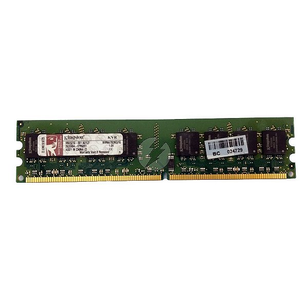Memória RAM Kingston KVR667D2N5/1G Chip Kingston: DDR2, 1GB, 667, UDIMM