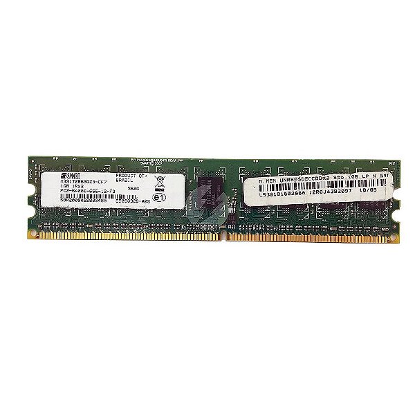 Memória RAM SMART M391T2863QZ3-CF7 562G: DDR2, 1GB, 1Rx8, 800E, ECC UDIMM