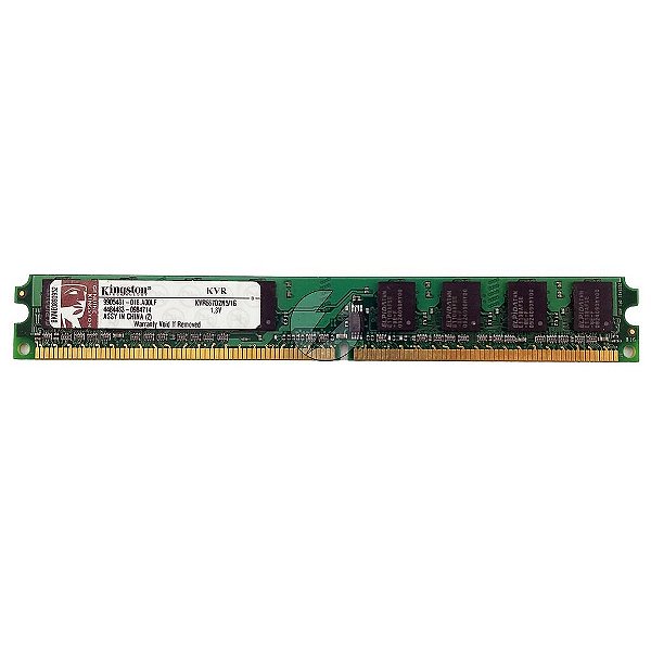 Memória RAM Kingston KVR667D2N5/1G Chip Elpida: DDR2, 1GB, 667, UDIMM, VLP