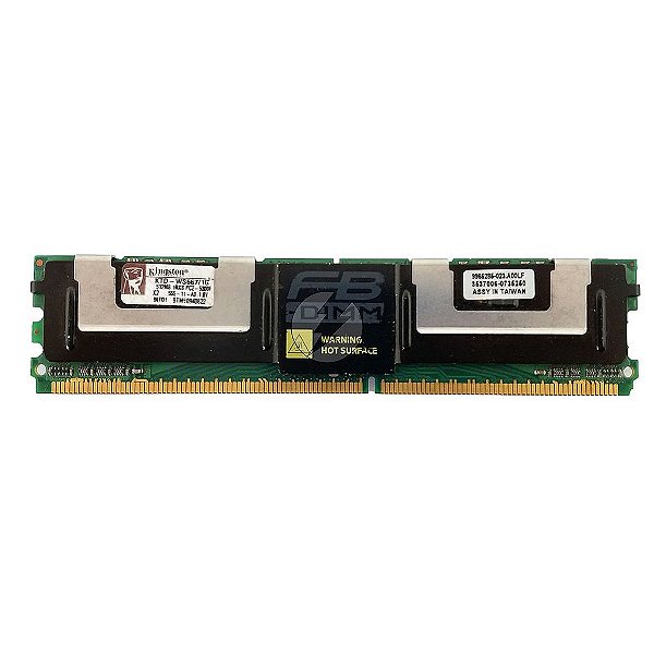 Memória RAM Kingston KTD-WS667/1G: DDR2, 1GB, Rx, 667F, FBDIMM