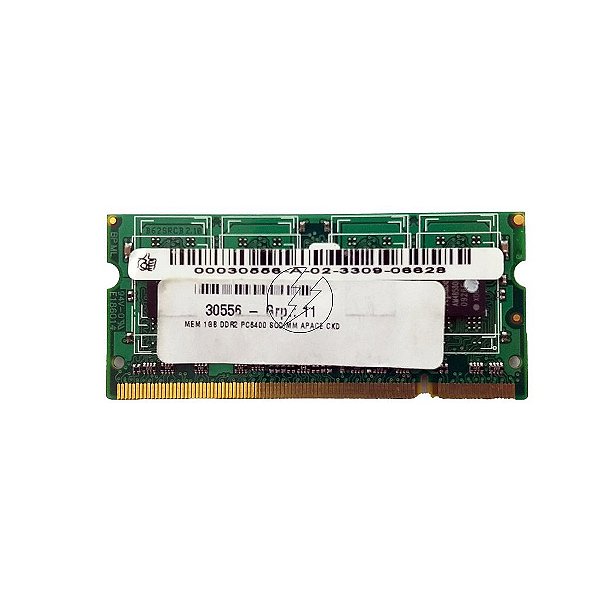 Memória RAM Positivo 30556: DDR2, 1GB, Rx, 800, SODIMM