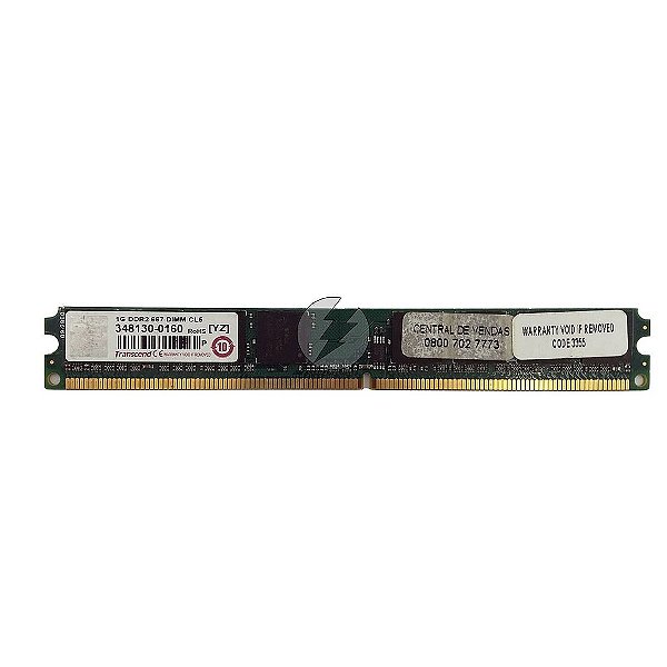 Memória RAM Transcend 348130-0160: DDR2, 1GB, Rx, 667, UDIMM, VLP