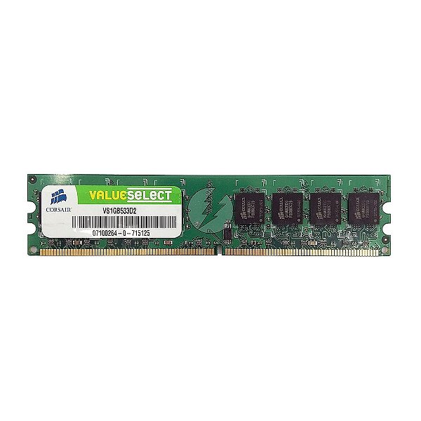 Memória RAM Corsair VS1GB533D2: DDR2, 1GB, Rx, 533, UDIMM