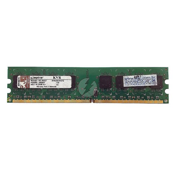 Memória RAM Kingston KVR533D2N4/1GB Chip Qimonda: DDR2, 1GB, Rx, 533, UDIMM