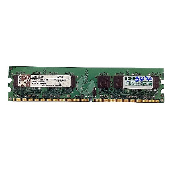 Memória RAM Kingston KVR800D2N5/1G Chip Promos: DDR2, 1GB, Rx, 800, UDIMM