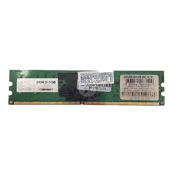Memória RAM Braview 1GB016601: DDR2, 1GB, Rx, 800, UDIMM
