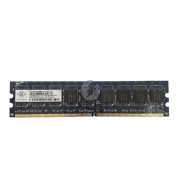 Memória RAM Nanya NT1GT72U8PB0BY-3C: DDR2, 1GB, 2Rx8, 667, ECC UDIMM