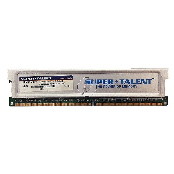 Memória RAM SuperTalent T5UB1G8C4: DDR2, 1GB, Rx, 533, UDIMM