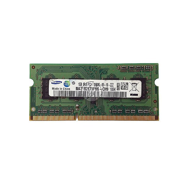 Memória RAM Samsung M471B2873FHS-CH9: DDR3, 1GB, 1Rx8, 1333, SODIMM