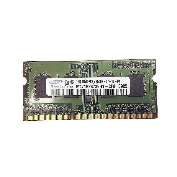 Memória RAM Samsung M471B2873EH1-CF8: DDR3, 1GB, 1Rx8, 1066, SODIMM