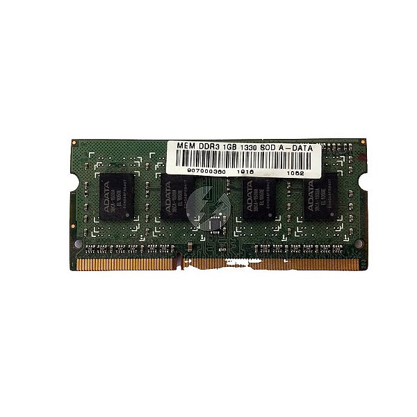 Memória RAM Adata: DDR3, 1GB, Rx, 1333, SODIMM