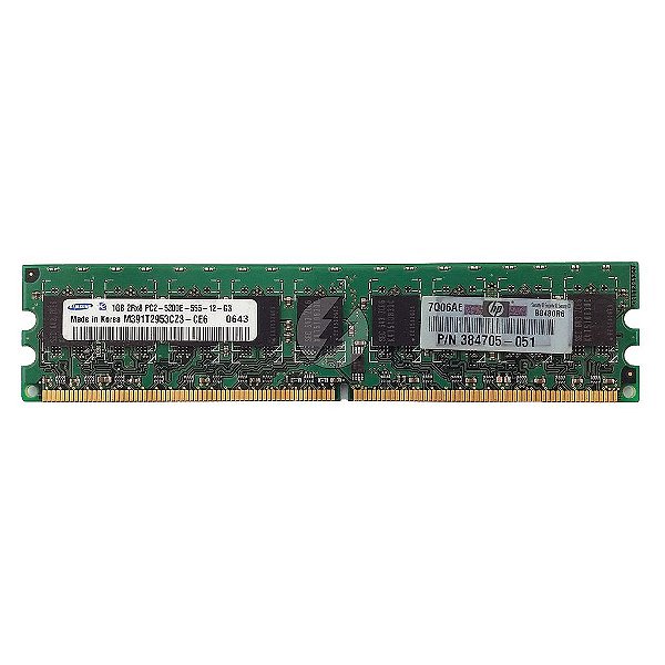 Memória RAM Samsung M391T2953CZ3-CE6 417439-051: DDR2, 1GB, 2Rx8, 667E, ECC UDIMM