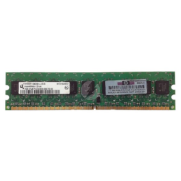 Memória RAM Qimonda HYS72T128020HU-3S-B 417439-051: DDR2, 1GB, 2Rx8, 667E, ECC UDIMM