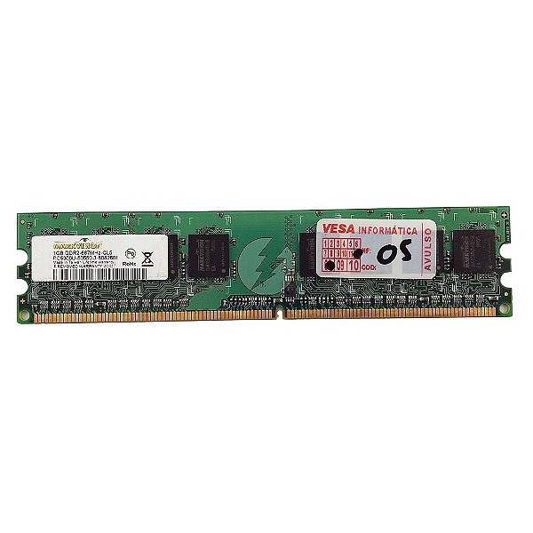 Memória RAM MarkVision 3-8082601 3-7050901 3-8103001 3-9112101: DDR2, 1GB, Rx, 667U, UDIMM