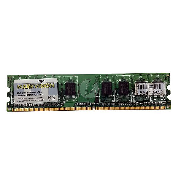 Memória RAM MarkVision BMD21024M0667C5-1211: DDR2, 1GB, Rx, 667, UDIMM