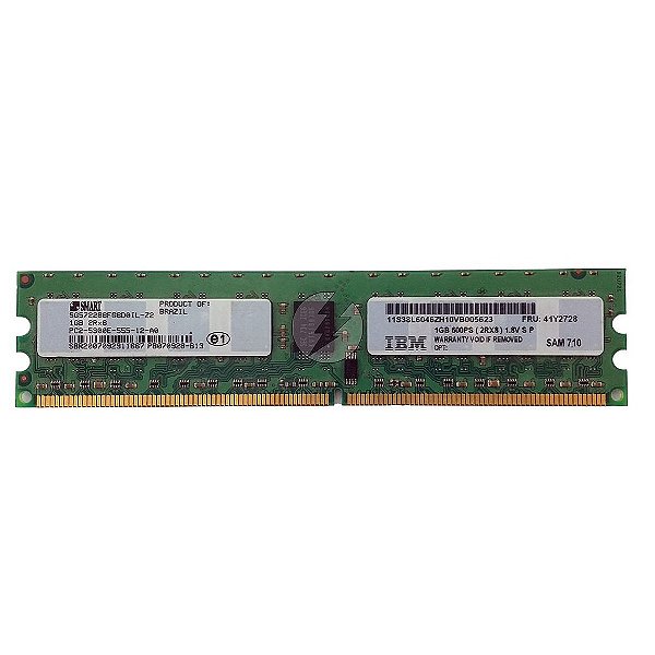 Memória RAM Smart SG572288FG8D0IL-Z2: DDR2, 1GB, 2Rx8, 667E, ECC UDIMM