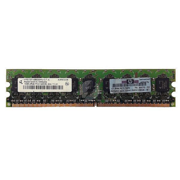 Memória RAM Qimonda HYS72T128020HU-3.7-A 384376-051: DDR2, 1GB, 2Rx8, 533E, ECC UDIMM