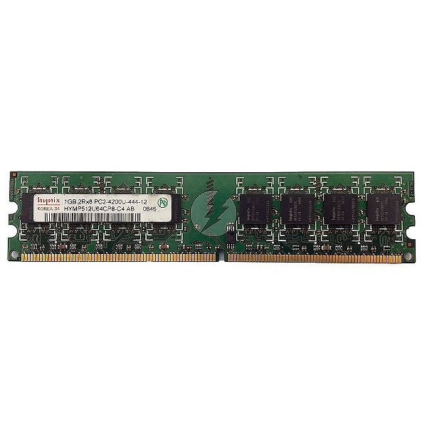 Memória RAM Hynix HYMP512U64CP8-C4 36P3341 30R5122: DDR2, 1GB, 2Rx8, 533U, UDIMM