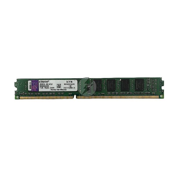 Memória RAM Kingston KVR1333D3N9/1G Chip Kingston: DDR3, 1GB, 1333, UDIMM, VLP