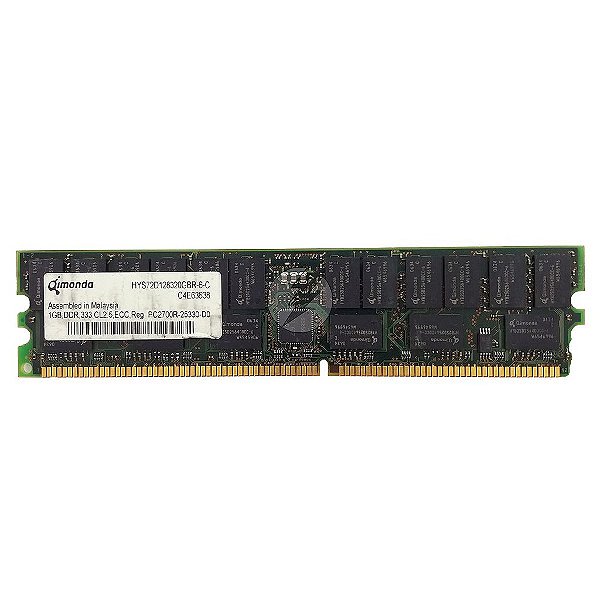 Memória RAM Qimonda HYS72D128320GBR-6-C: DDR1, 1GB, Rx, 333, RDIMM