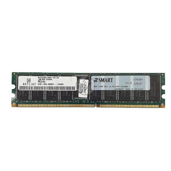 Memória RAM Netlist NL9127RD12042-D21JIB: DDR1, 1GB, Rx, 266, RDIMM
