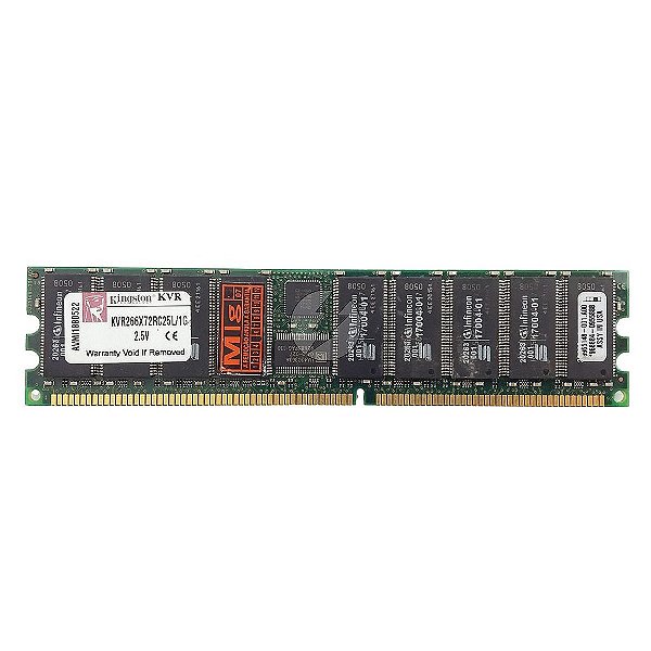 Memória RAM Kingston KVR266X72RC25L/1G Chip Infineon: DDR1, 1GB, Rx, 266, RDIMM